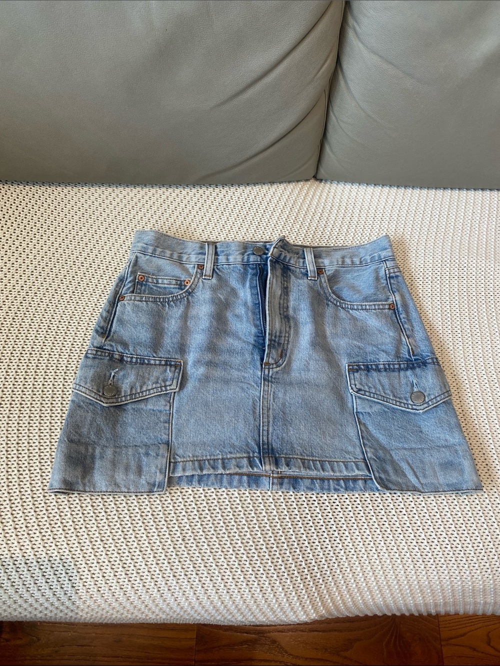 Denim Forum Mini light denim skirt